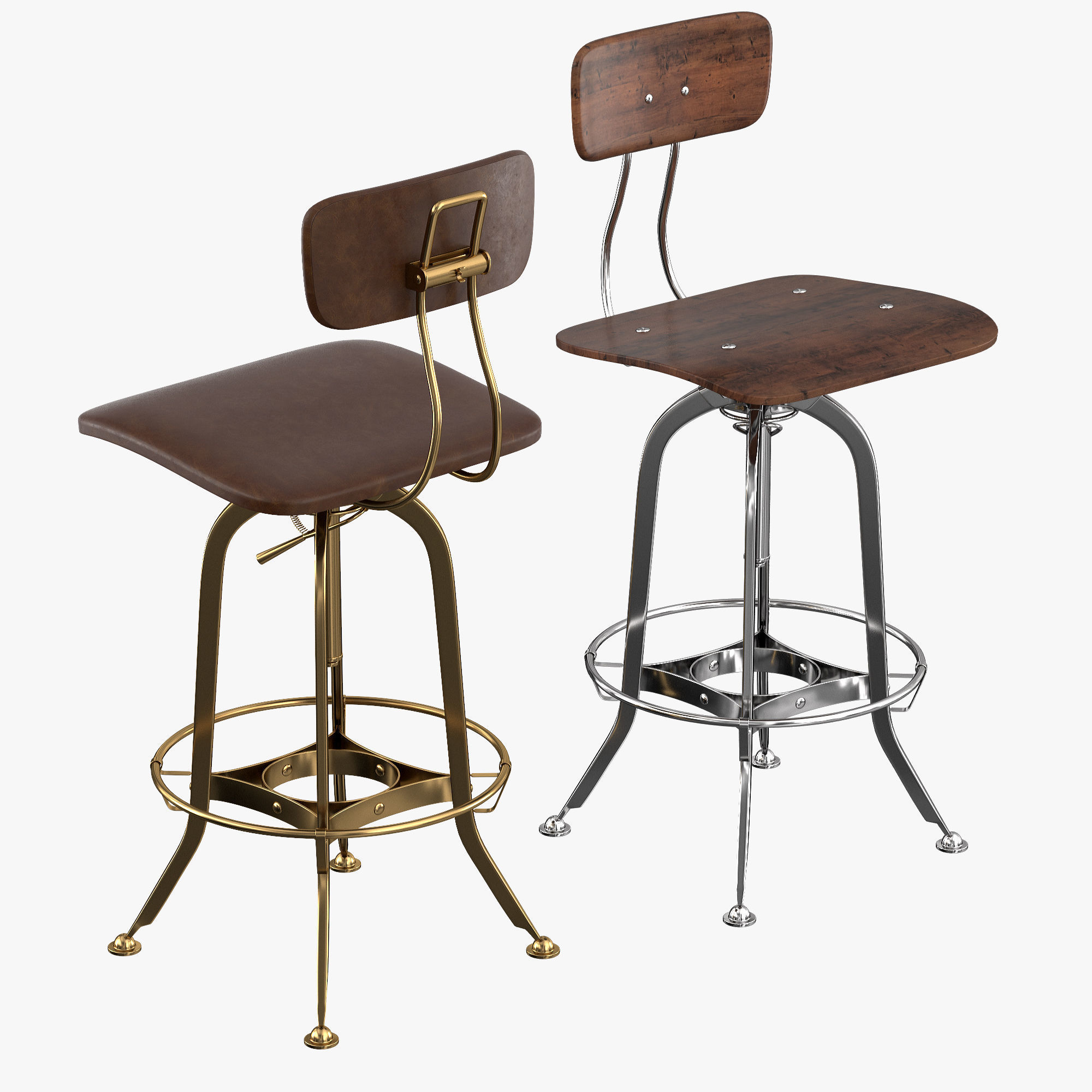 Bar Chair Toledo 3D model_3