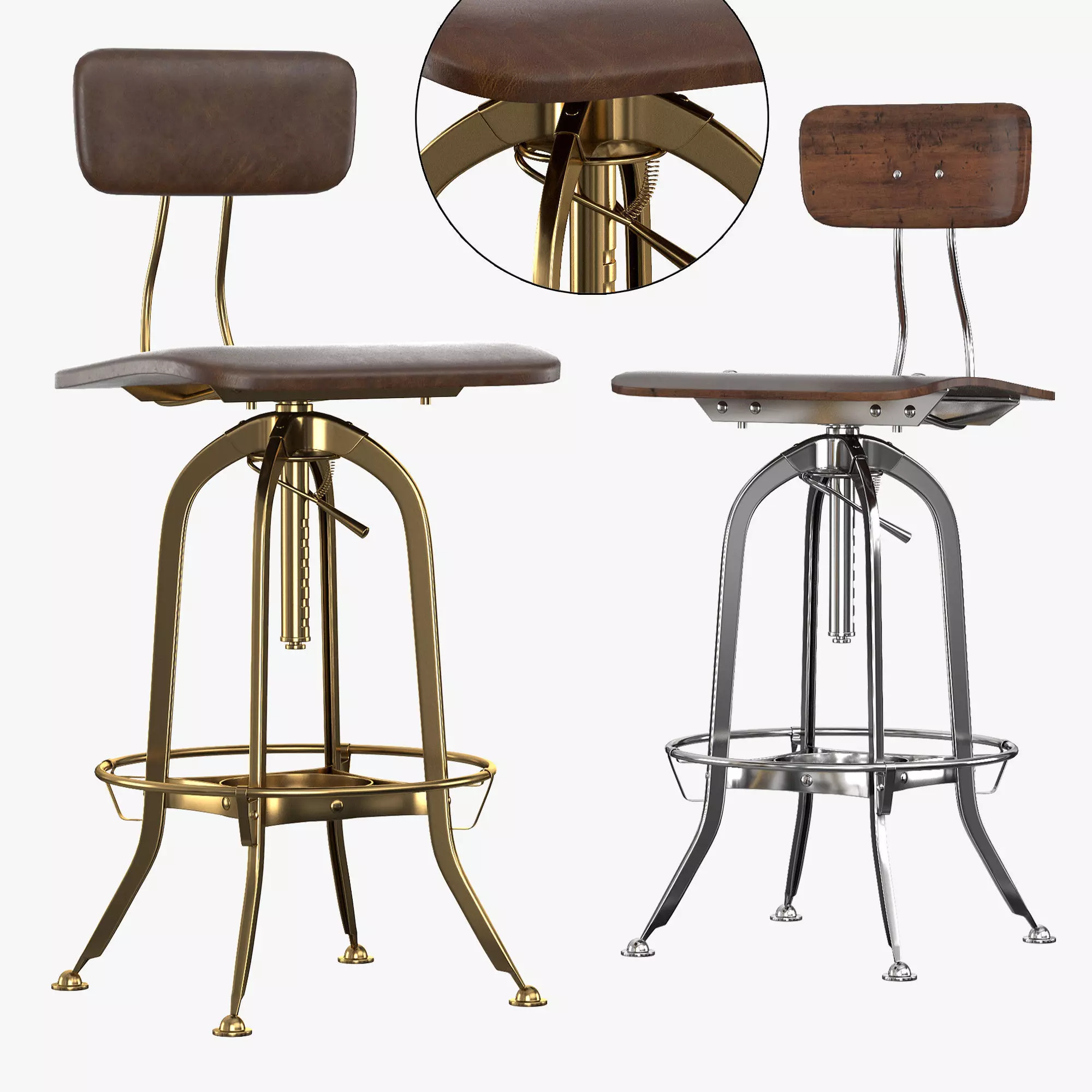 Bar Chair Toledo 3D model_0