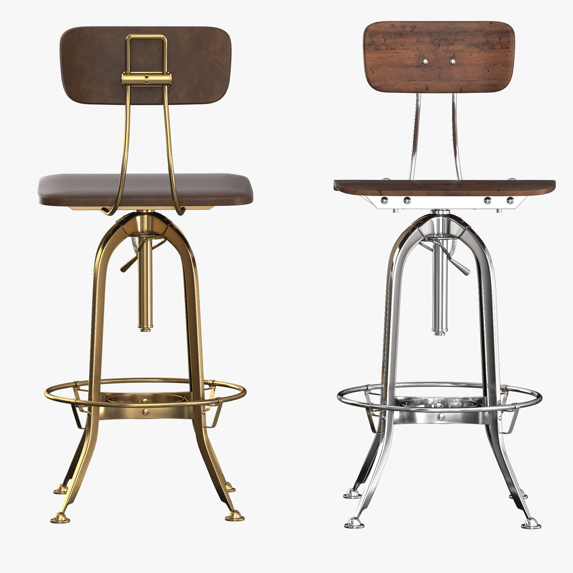 Bar Chair Toledo 3D model_2