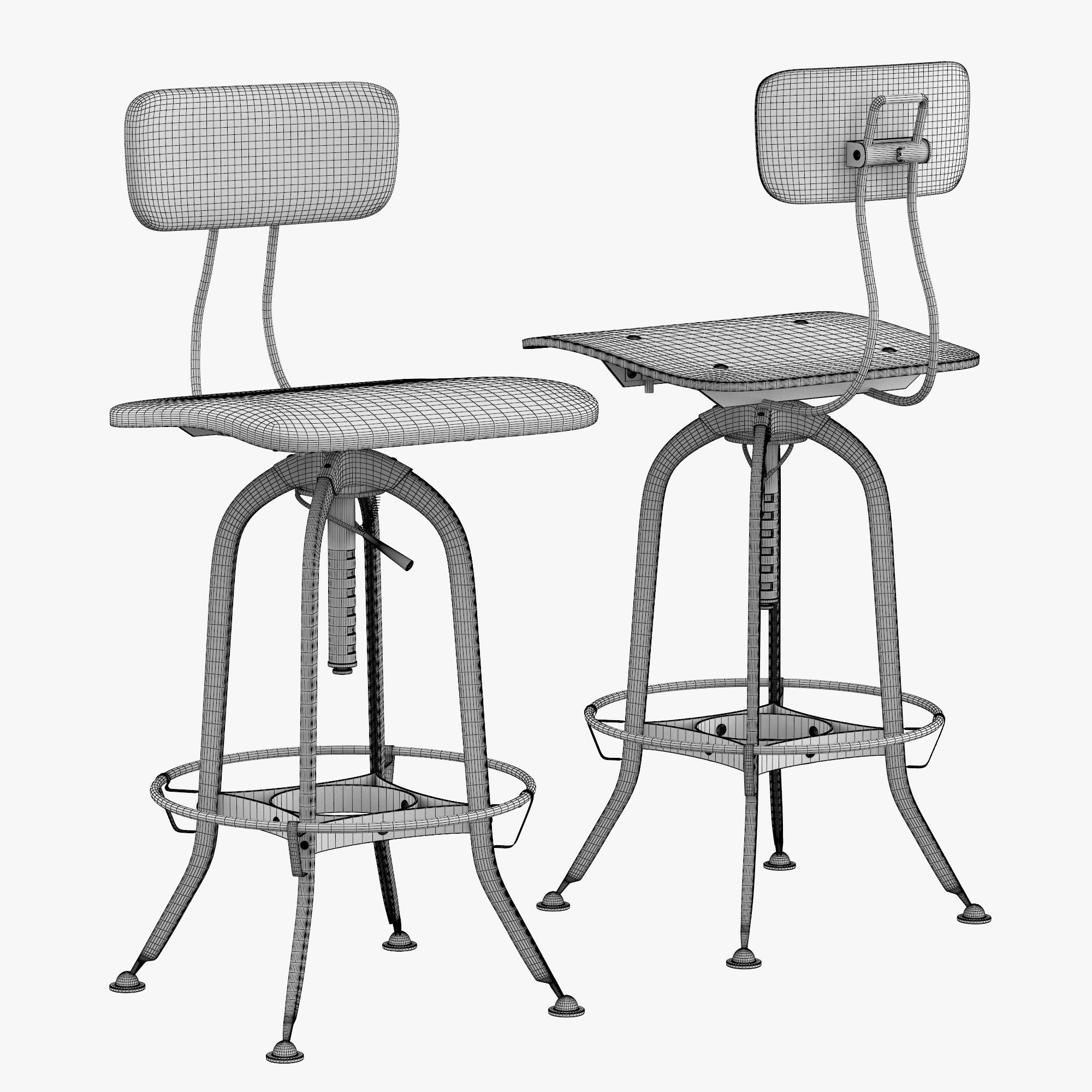 Bar Chair Toledo 3D model_5