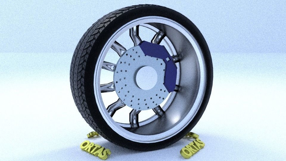 ORTAS CAR RIM 37 GAME READY RIM TIRE AND DISC 3D model_8
