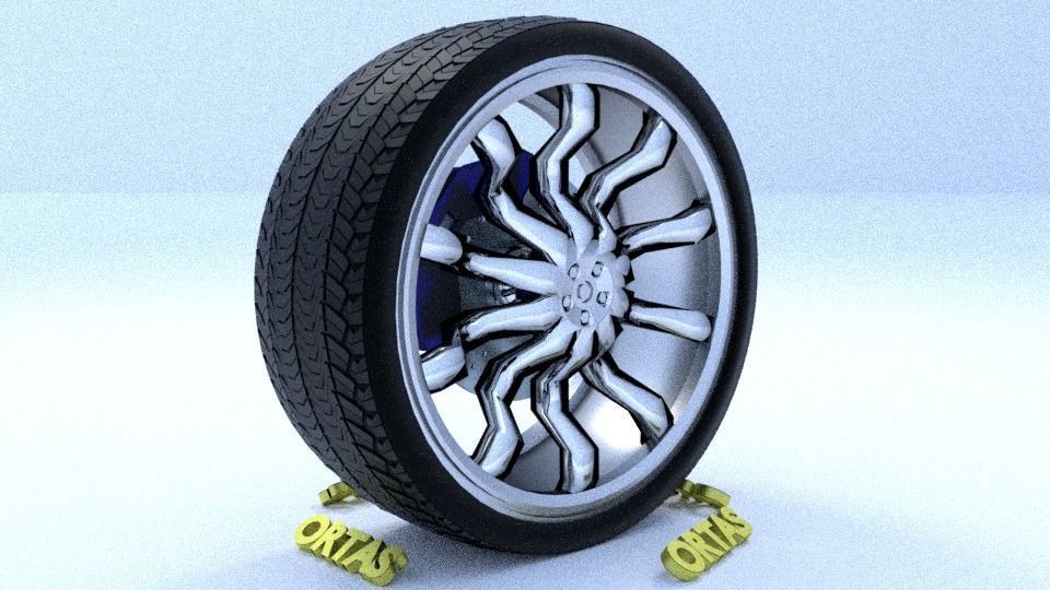 ORTAS CAR RIM 37 GAME READY RIM TIRE AND DISC 3D model_1