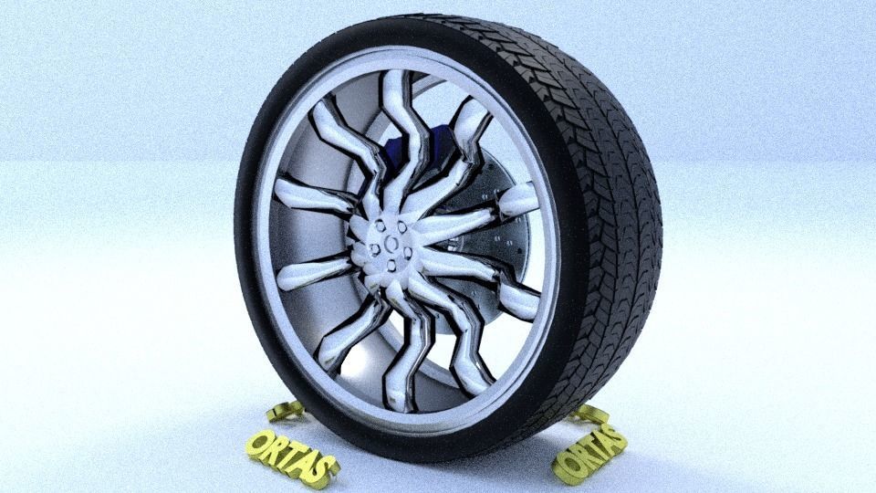 ORTAS CAR RIM 37 GAME READY RIM TIRE AND DISC 3D model_5