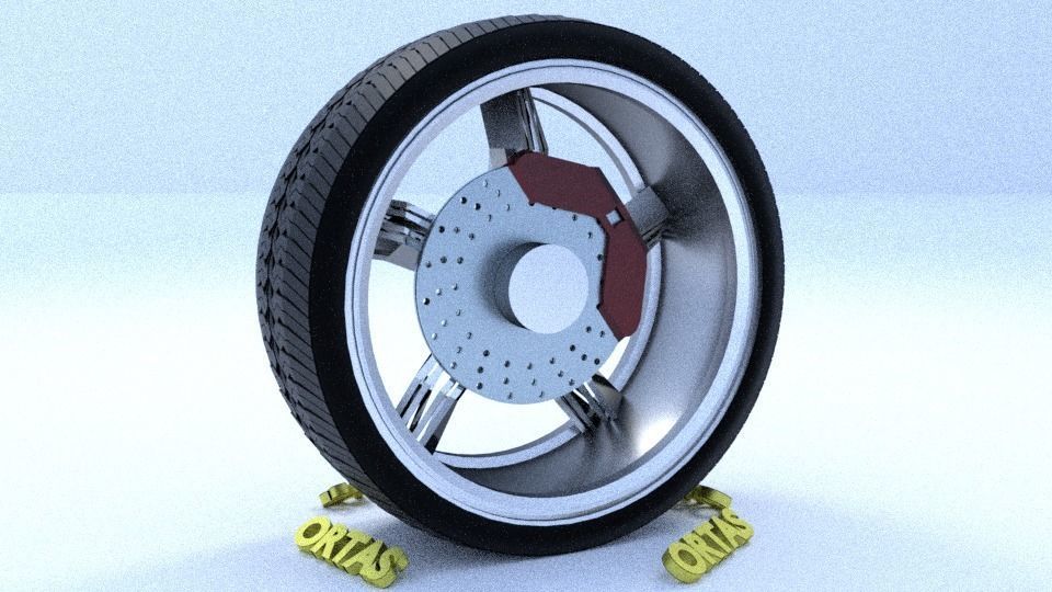 ORTAS CAR RIM 36 GAME READY RIM TIRE AND DISC 3D model_8