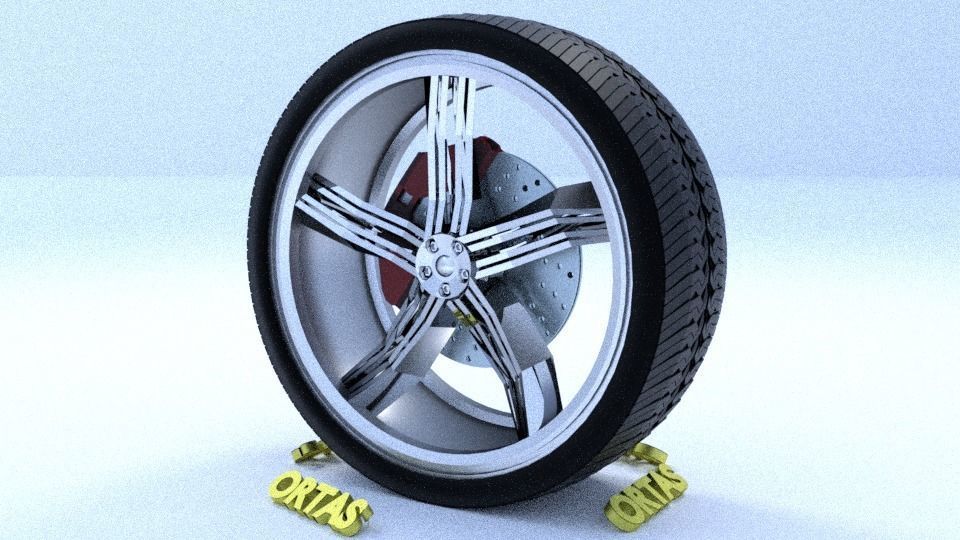 ORTAS CAR RIM 36 GAME READY RIM TIRE AND DISC 3D model_5