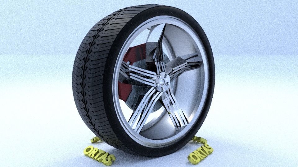 ORTAS CAR RIM 36 GAME READY RIM TIRE AND DISC 3D model_1