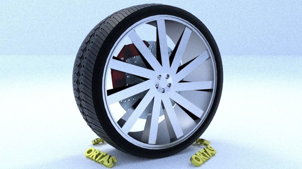 ORTAS CAR RIM 35 GAME READY RIM TIRE AND DISC 3D model_2