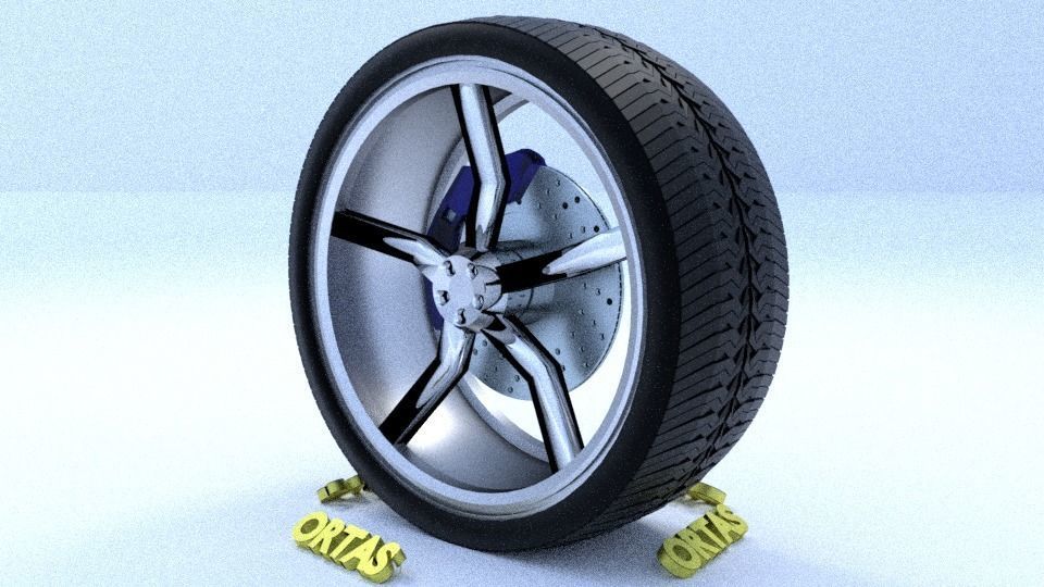 ORTAS CAR RIM 33 GAME READY RIM TIRE AND DISC 3D model_6