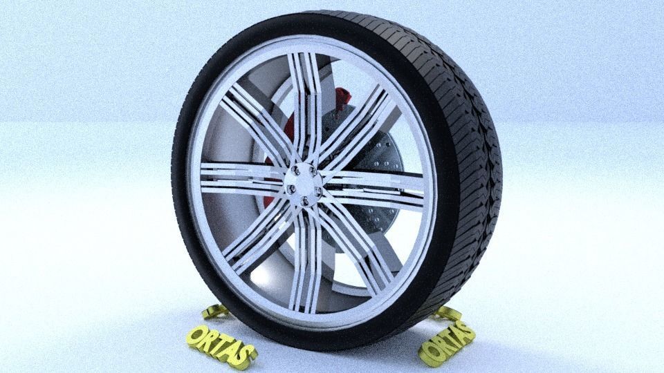 ORTAS CAR RIM 32 GAME READY RIM TIRE AND DISC 3D model_5
