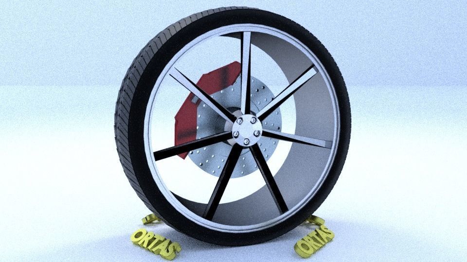 ORTAS CAR RIM 31 GAME READY RIM TIRE AND DISC 3D model_3