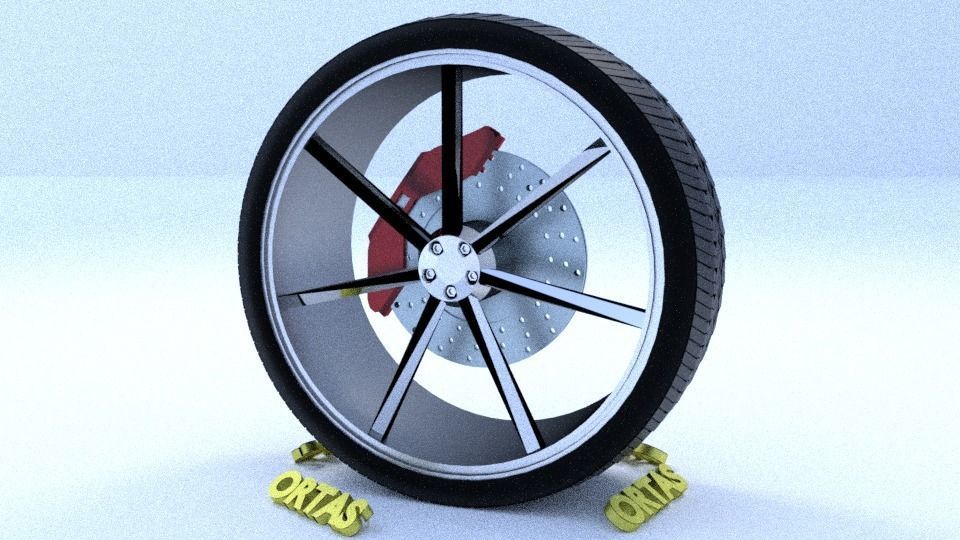 ORTAS CAR RIM 31 GAME READY RIM TIRE AND DISC 3D model_4