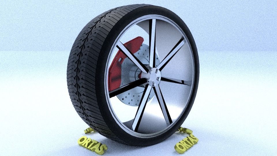 ORTAS CAR RIM 31 GAME READY RIM TIRE AND DISC 3D model_1
