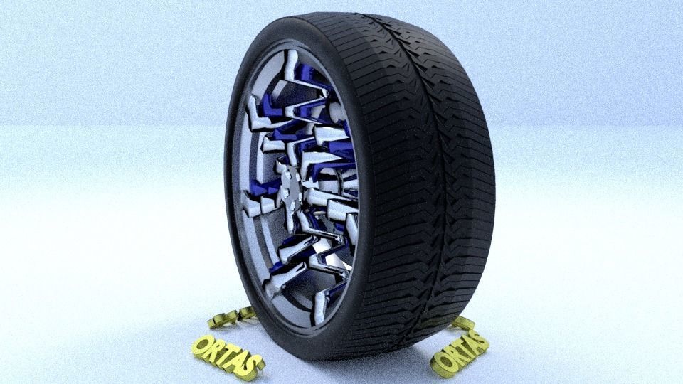 ORTAS CAR RIM 30 GAME READY RIM TIRE AND DISC 3D model_7