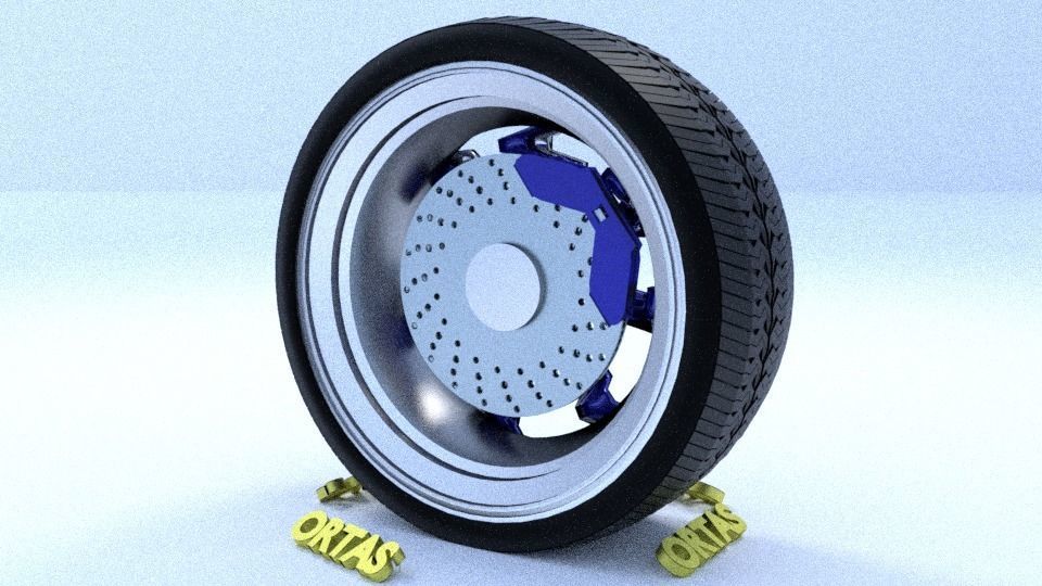 ORTAS CAR RIM 30 GAME READY RIM TIRE AND DISC 3D model_9