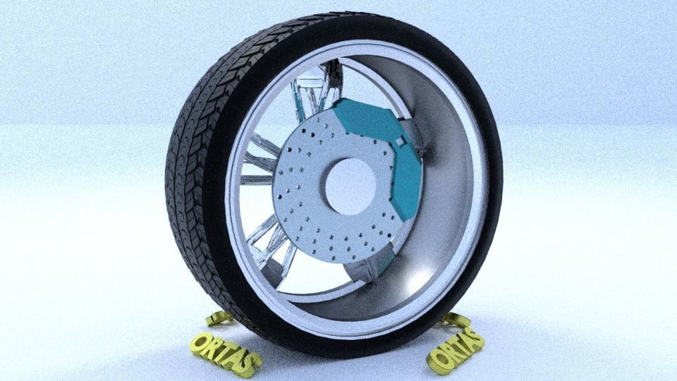 ORTAS CAR RIM 29 GAME READY RIM TIRE AND DISC 3D model_8
