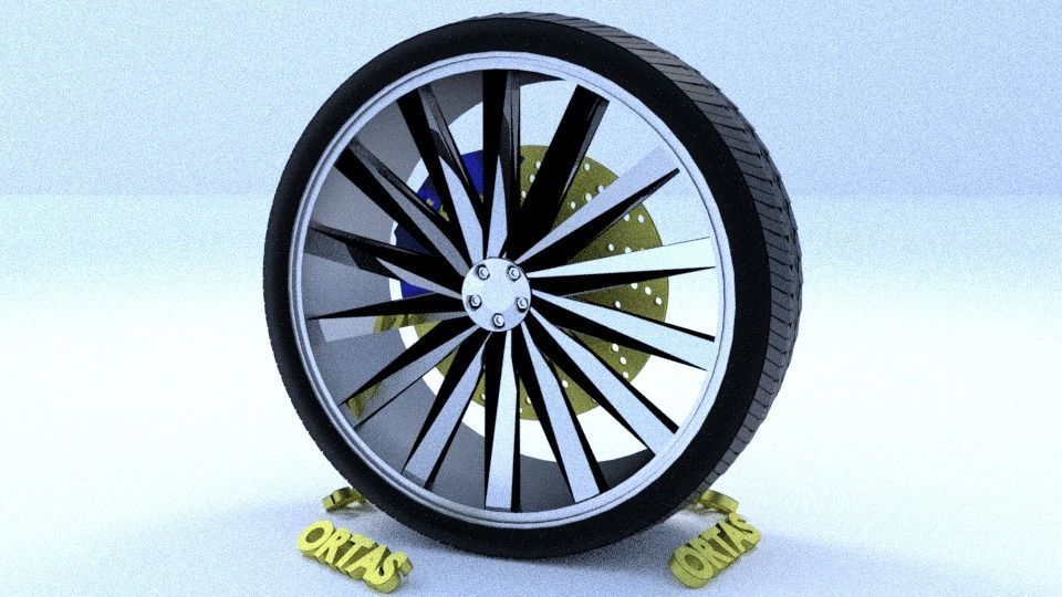 ORTAS CAR RIM 27 GAME READY RIM TIRE AND DISC 3D model_4