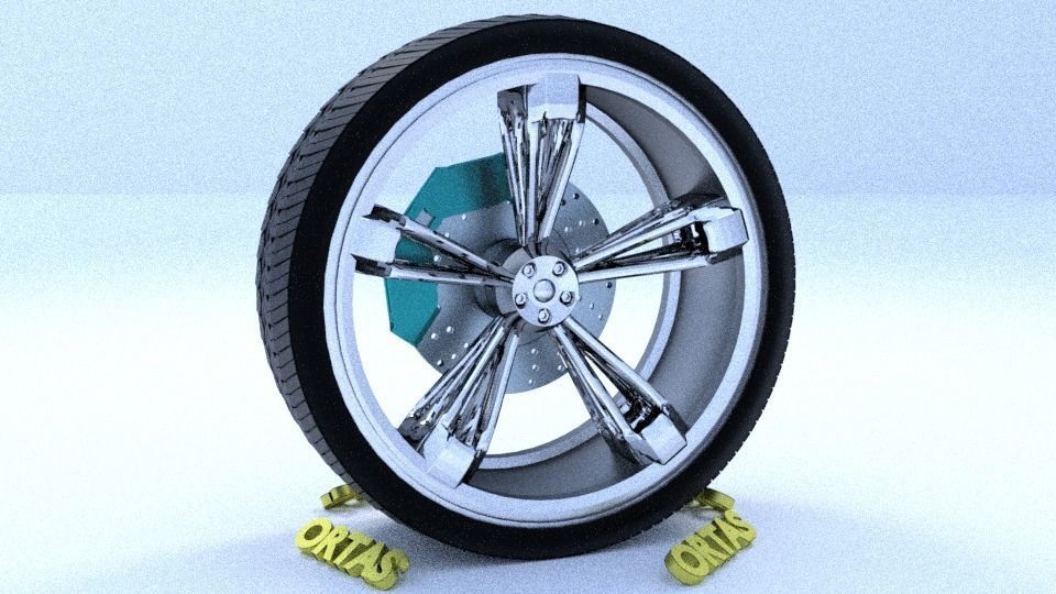 ORTAS CAR RIM 24 GAME READY RIM TIRE AND DISC 3D model_3