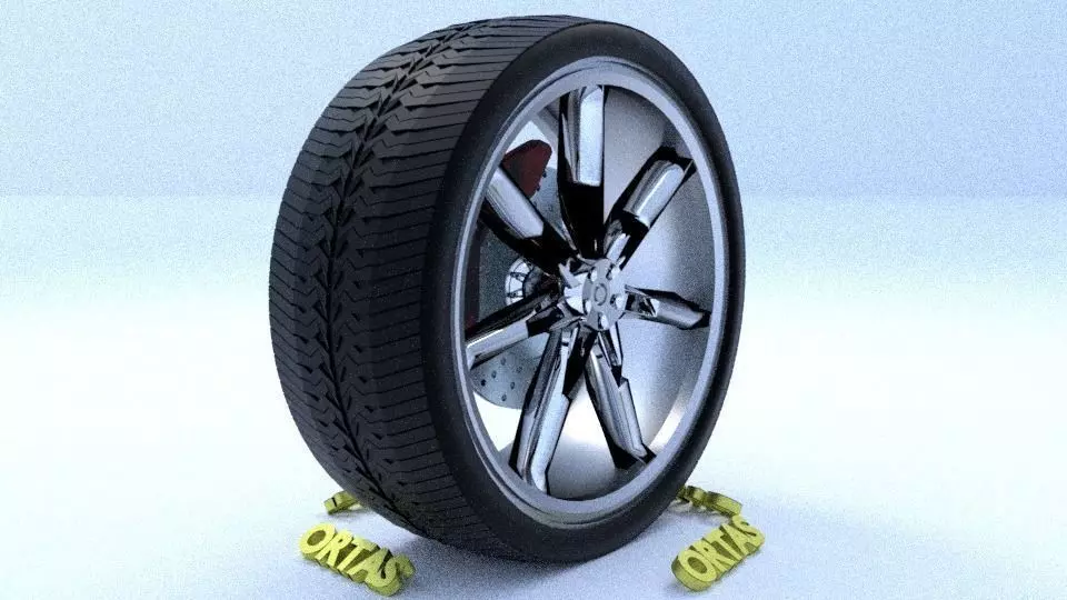 ORTAS CAR RIM 23 GAME READY RIM TIRE AND DISC 3D model_0