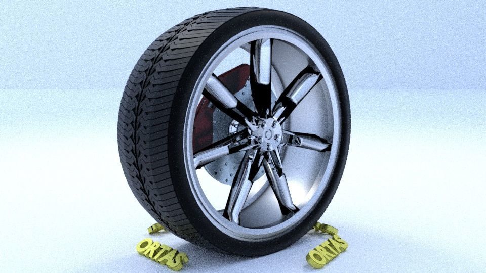 ORTAS CAR RIM 23 GAME READY RIM TIRE AND DISC 3D model_1