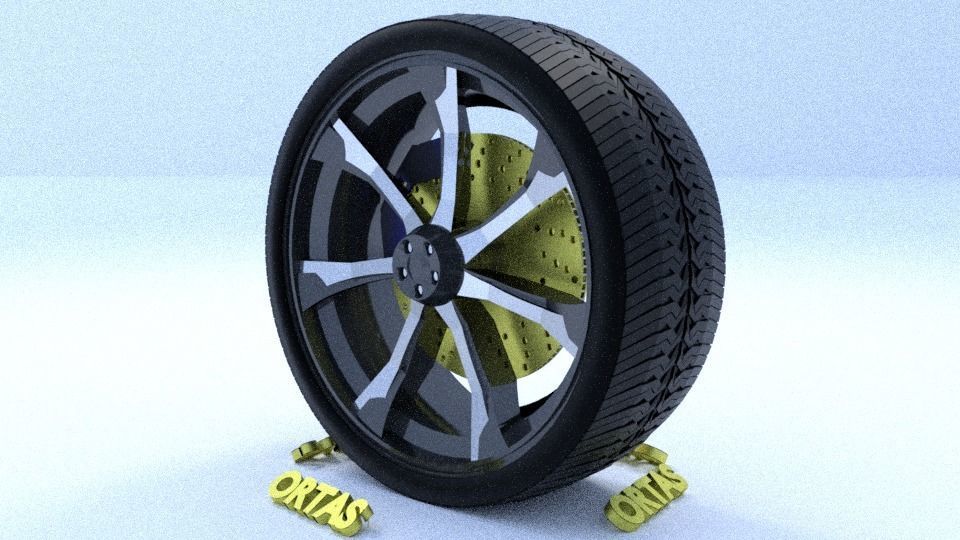 ORTAS CAR RIM 21 GAME READY RIM TIRE AND DISC 3D model_6