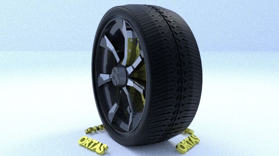 ORTAS CAR RIM 21 GAME READY RIM TIRE AND DISC 3D model_7