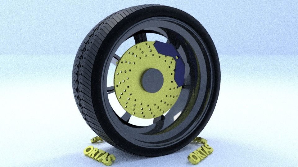 ORTAS CAR RIM 21 GAME READY RIM TIRE AND DISC 3D model_8