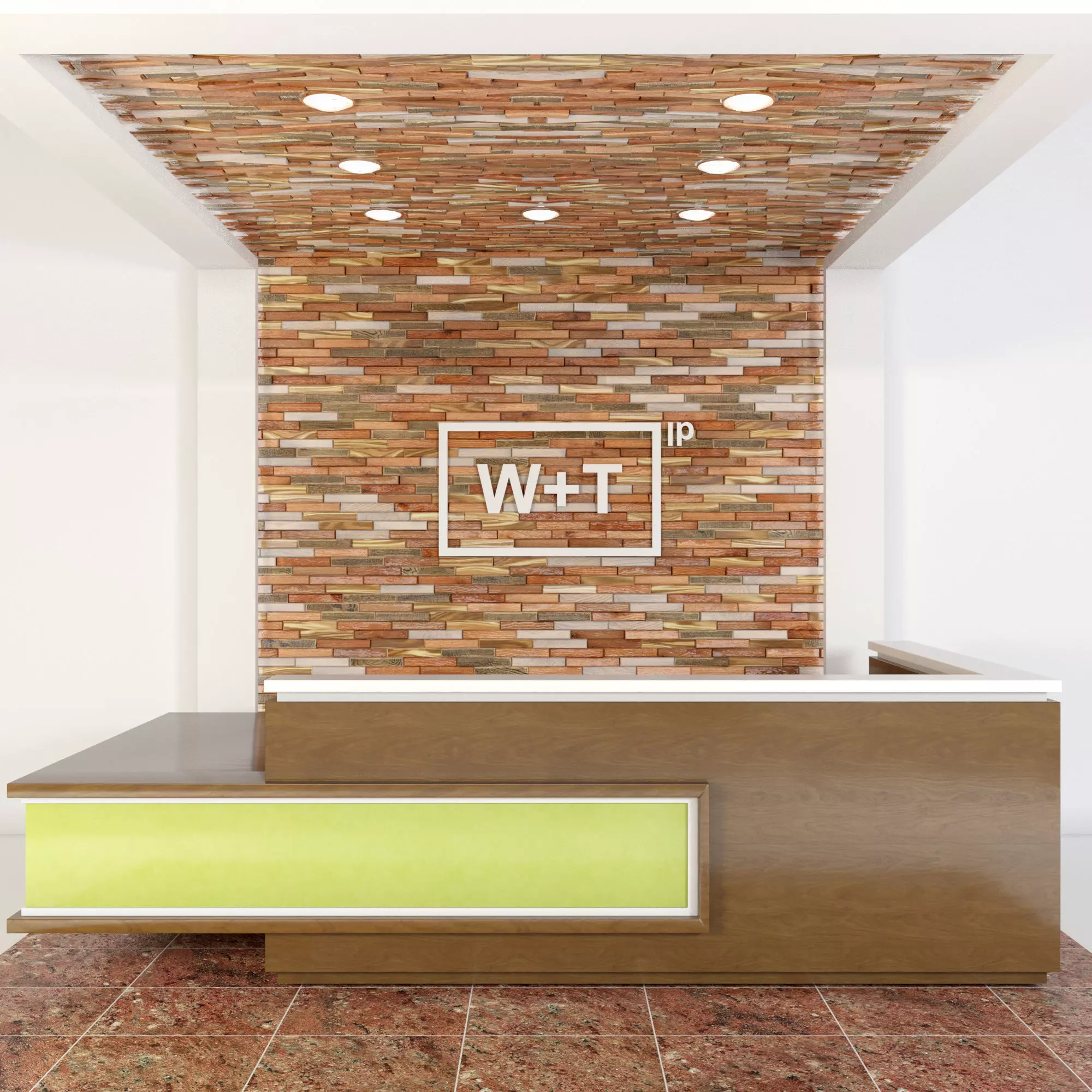 reception desk 3D model_0