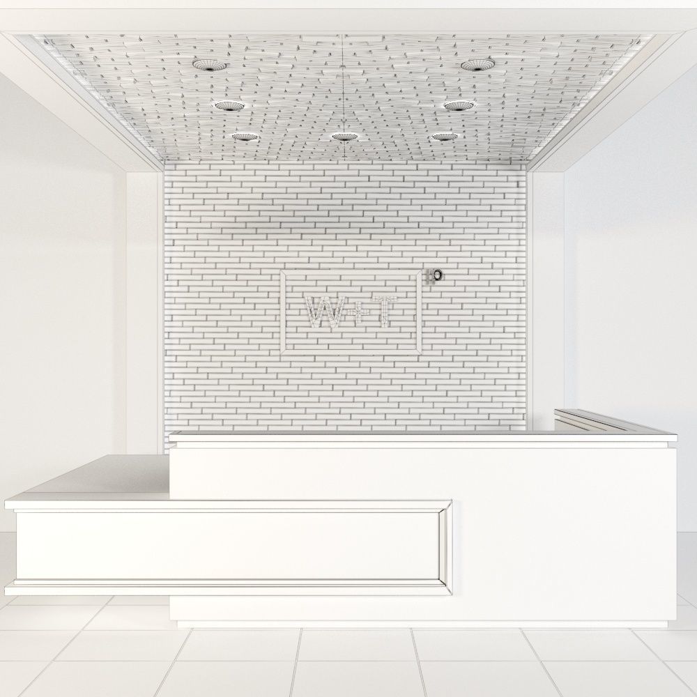 reception desk 3D model_1