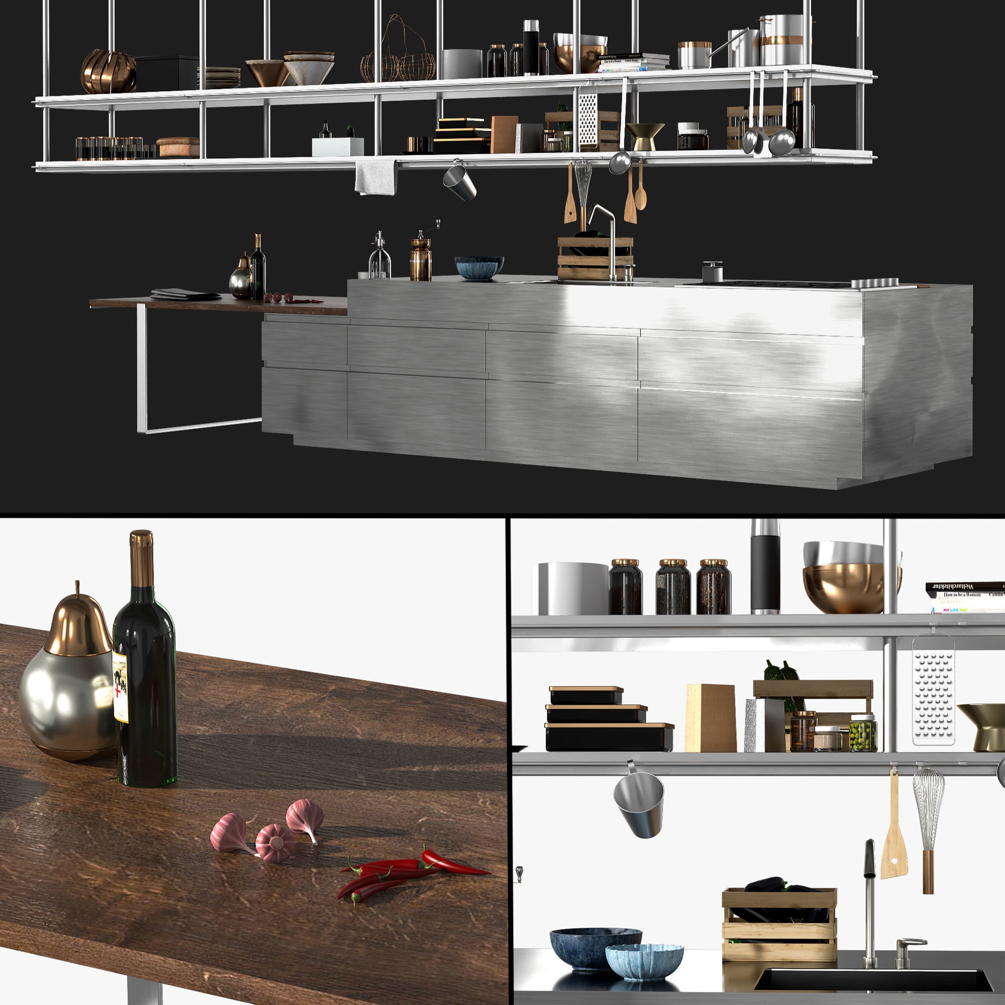 Convivium Arclinea Kitchen 3D model_5