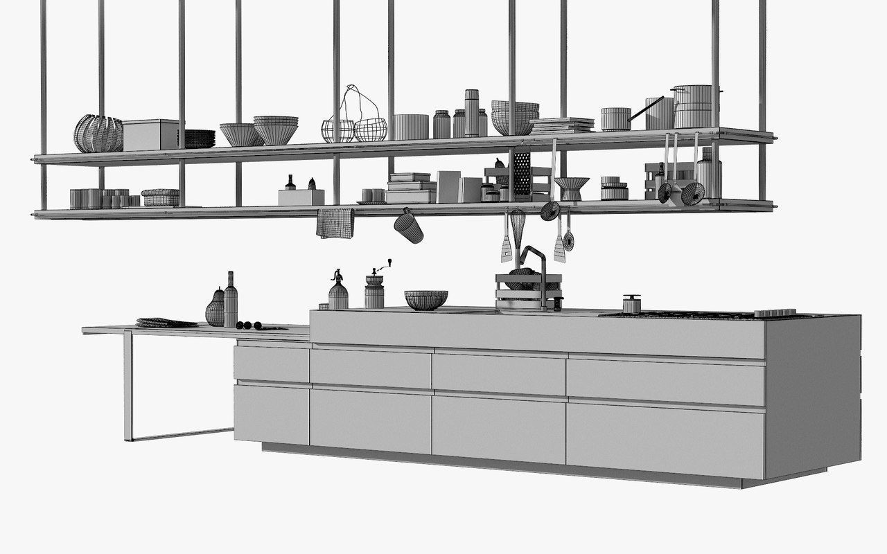 Convivium Arclinea Kitchen 3D model_9