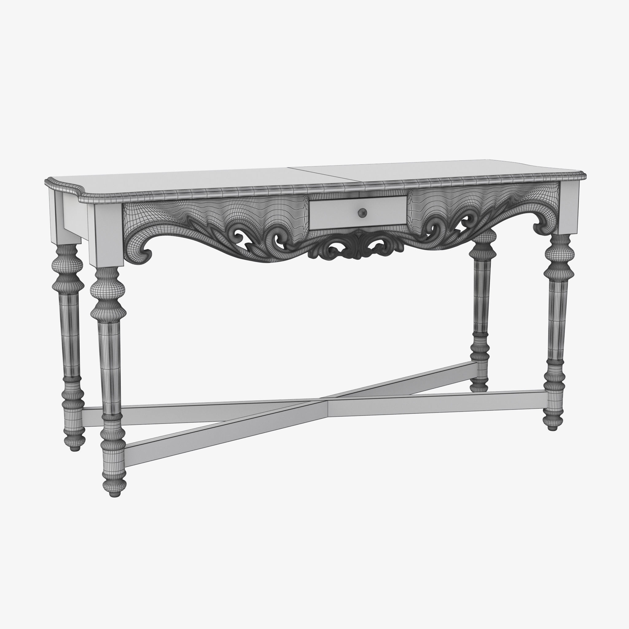 Console Full House 1CNBG014 White 3D model_1