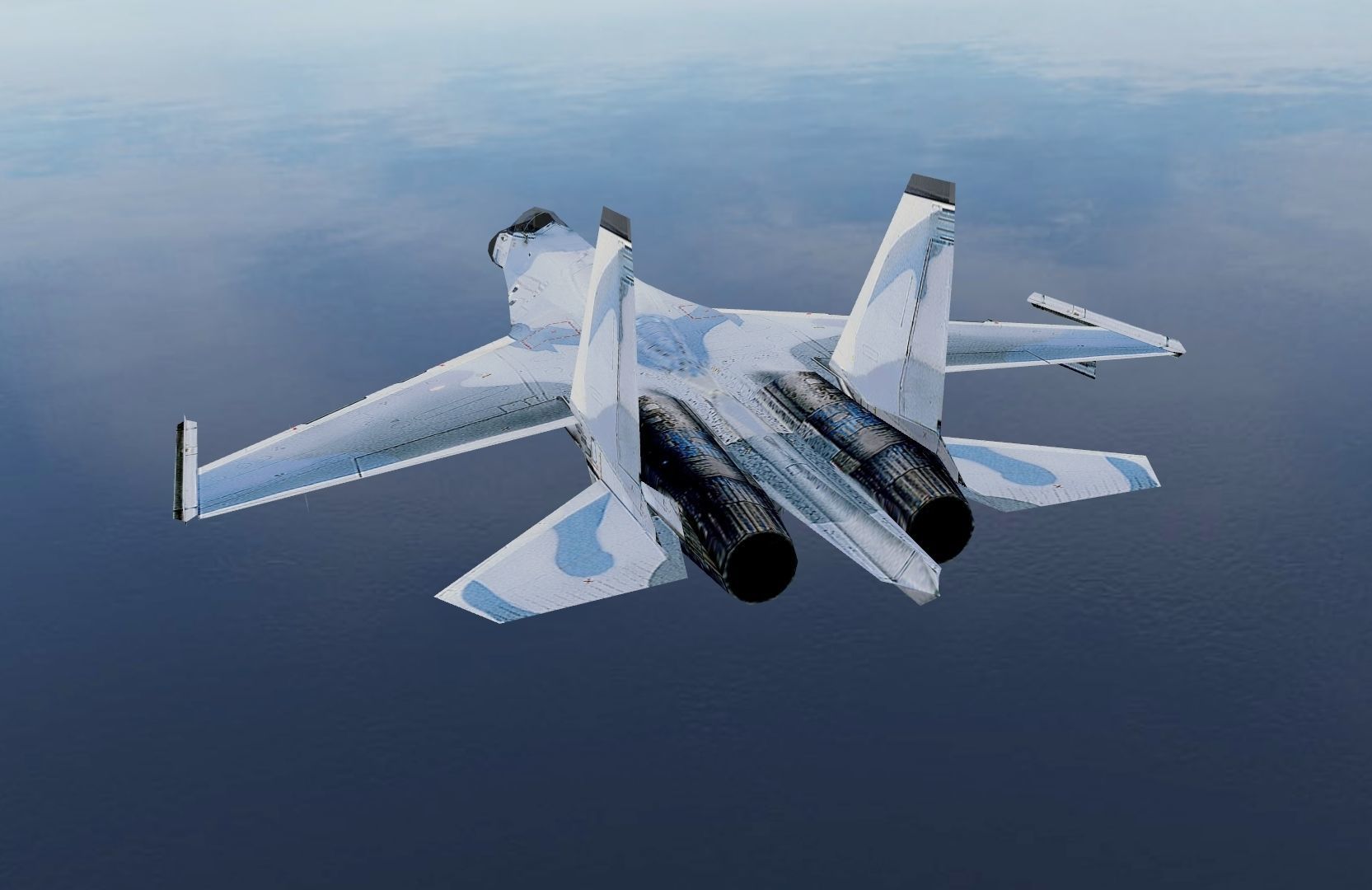 Sukhoi SU27 Flanker Low-poly 3D model_9