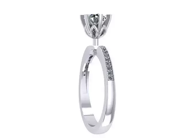 solitaire ring stl