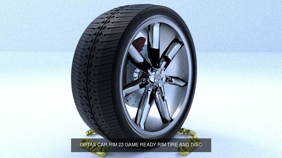 ORTAS CAR RIM 23-24 GAME READY RIM TIRE AND DISC 3D Model Collection_2