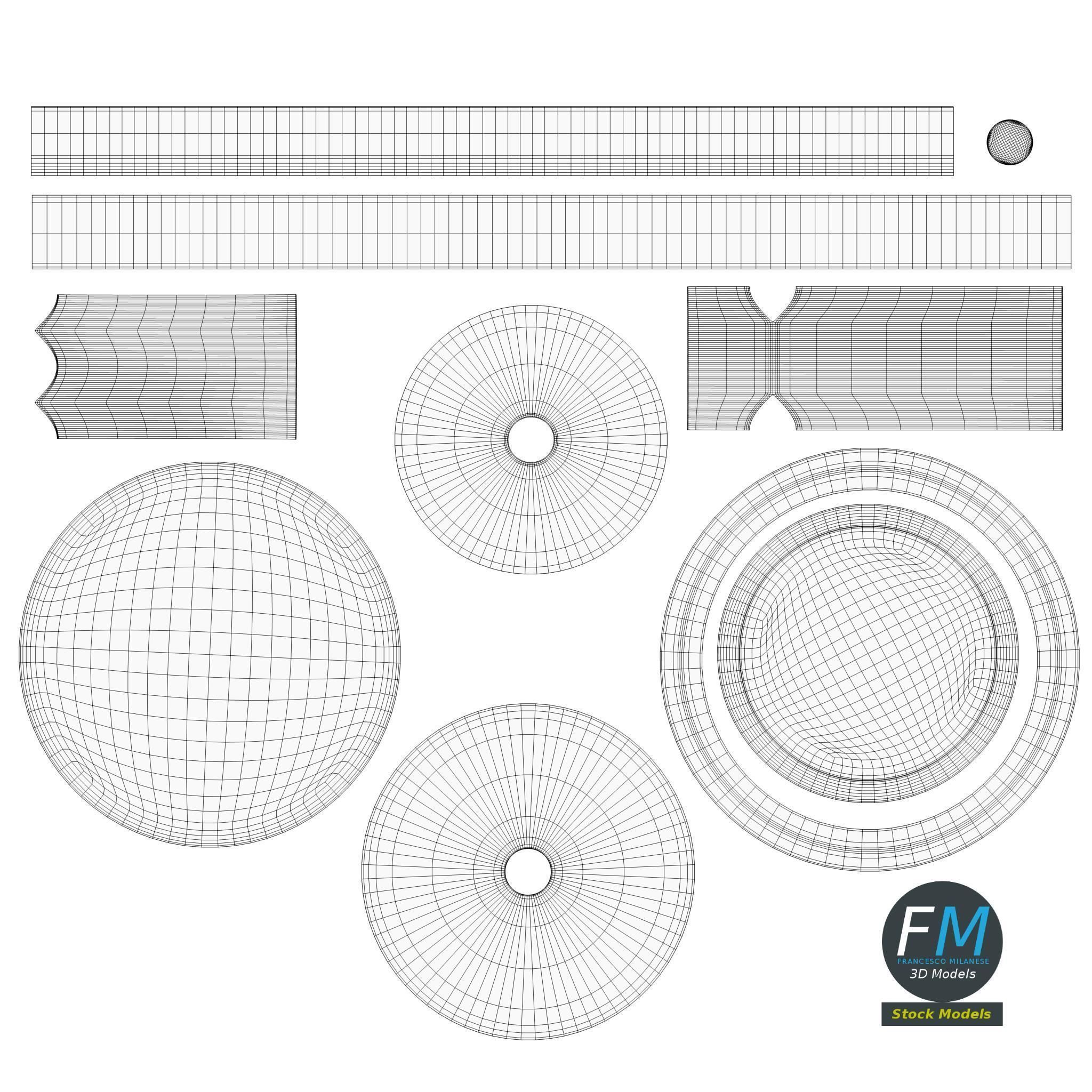 Outdoor applique lamp 3D model_12