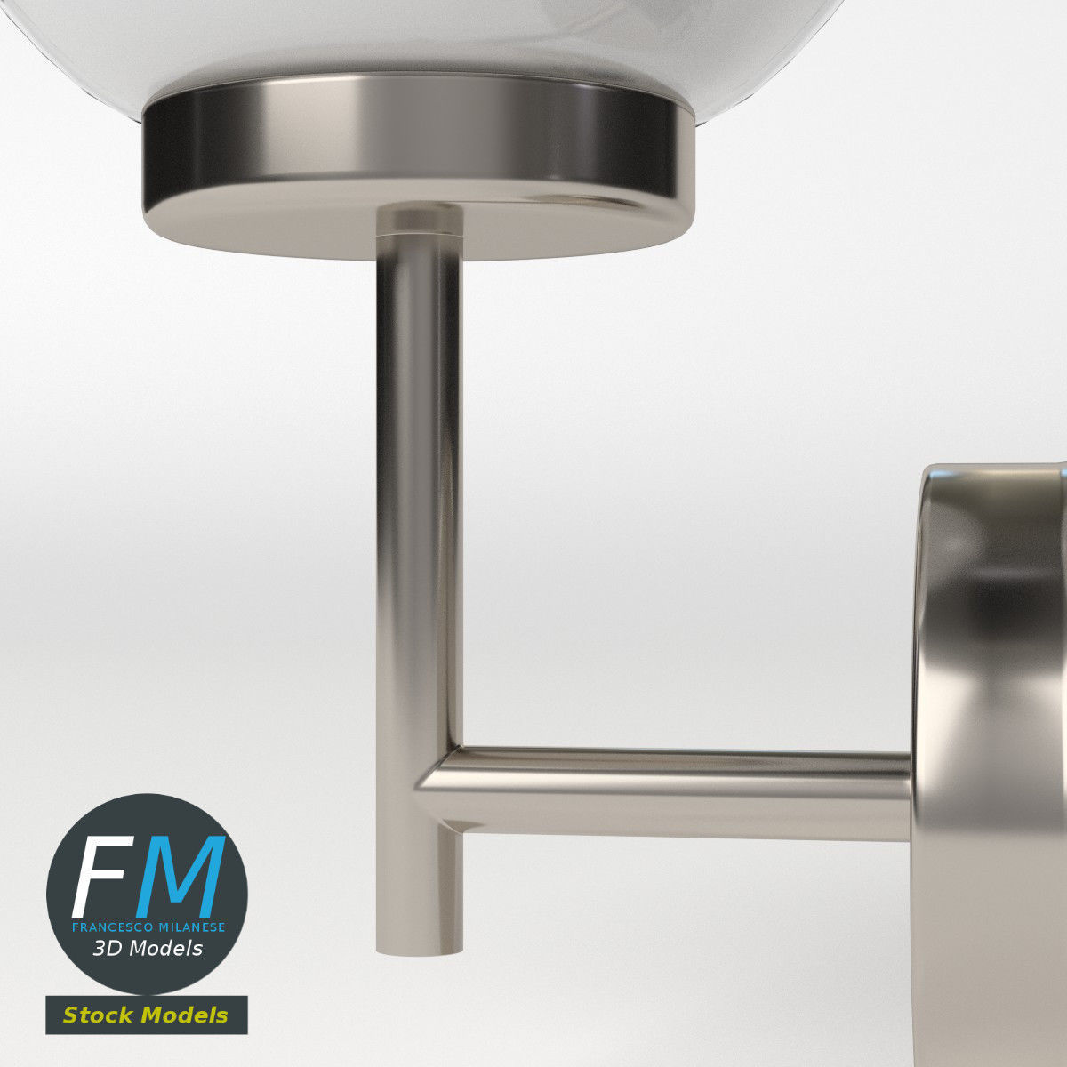 Outdoor applique lamp 3D model_5