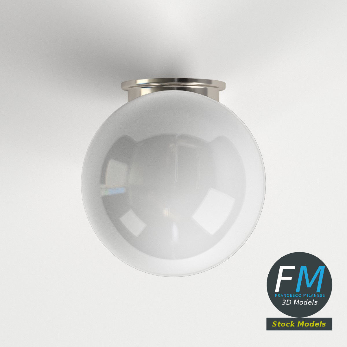 Outdoor applique lamp 3D model_6