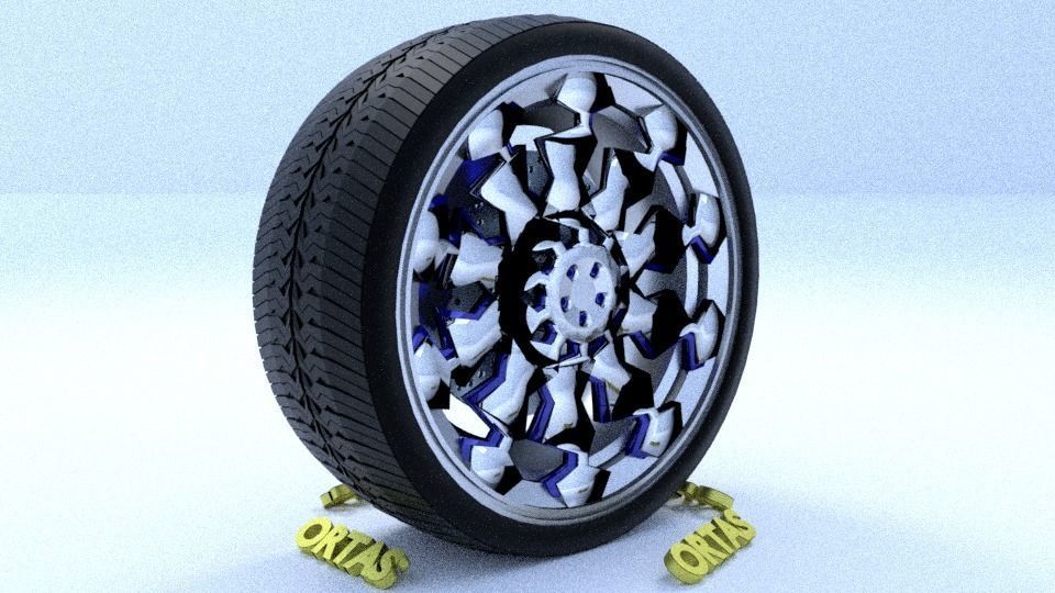 ORTAS CAR RIM 25-26 GAME READY RIM TIRE AND DISC 3D Model Collection_14