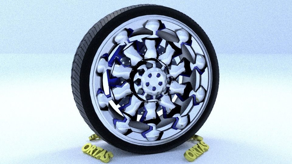ORTAS CAR RIM 25-26 GAME READY RIM TIRE AND DISC 3D Model Collection_16