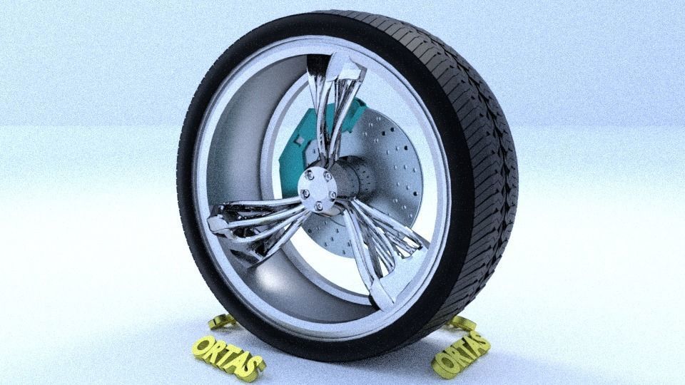 ORTAS CAR RIM 25-26 GAME READY RIM TIRE AND DISC 3D Model Collection_8