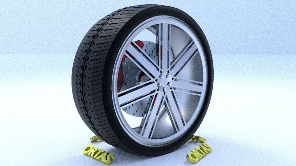 ORTAS CAR RIM 27-28 GAME READY RIM TIRE AND DISC 3D Model Collection_14