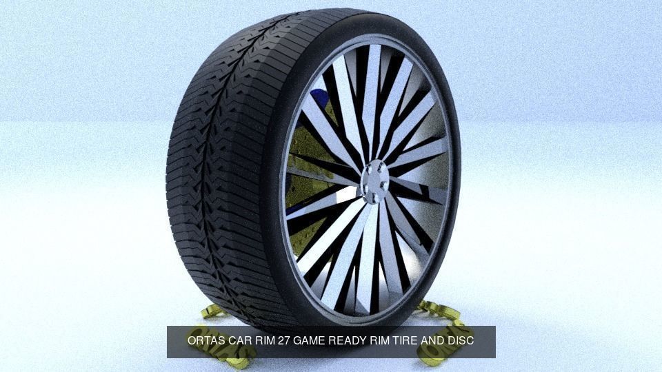 ORTAS CAR RIM 27-28 GAME READY RIM TIRE AND DISC 3D Model Collection_2