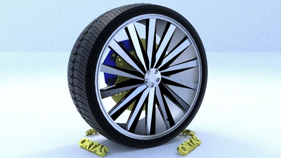 ORTAS CAR RIM 27-28 GAME READY RIM TIRE AND DISC 3D Model Collection_5