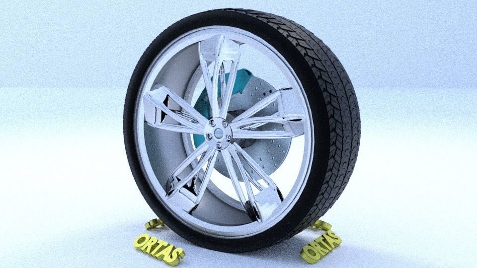 ORTAS CAR RIM 29-30 GAME READY RIM TIRE AND DISC 3D Model Collection_8