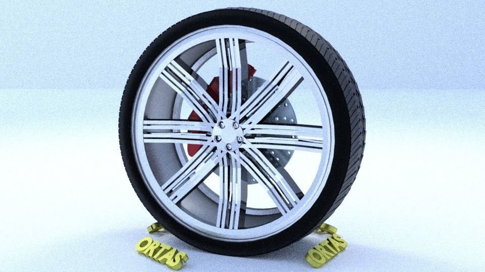 ORTAS CAR RIM 31-32 GAME READY RIM TIRE AND DISC 3D Model Collection_18