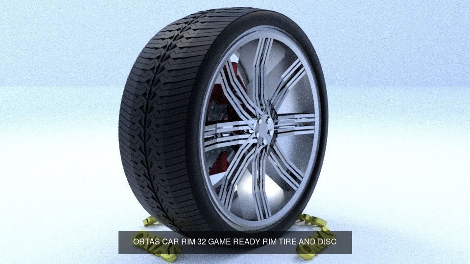 ORTAS CAR RIM 31-32 GAME READY RIM TIRE AND DISC 3D Model Collection_1