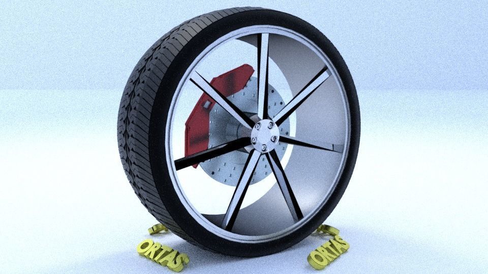 ORTAS CAR RIM 31-32 GAME READY RIM TIRE AND DISC 3D Model Collection_5