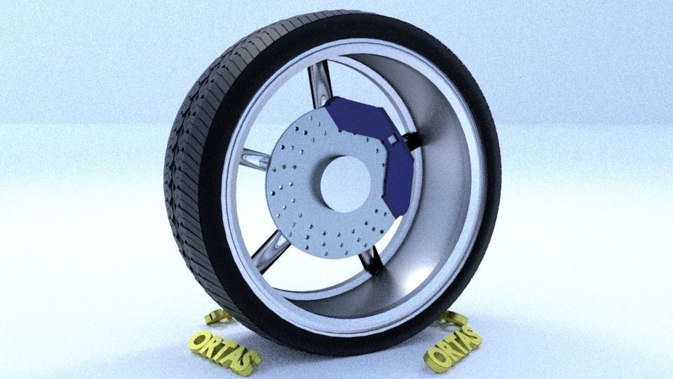 ORTAS CAR RIM 33-34 GAME READY RIM TIRE AND DISC 3D Model Collection_12