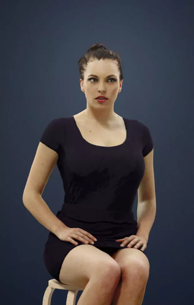 Dream Smart Casual Caucasian Female Sitting 3D model_0