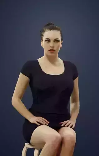 Dream Smart Casual Caucasian Female Sitting 3D model